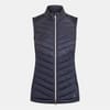 Solid Patterned Full Zip Quilted Gilet