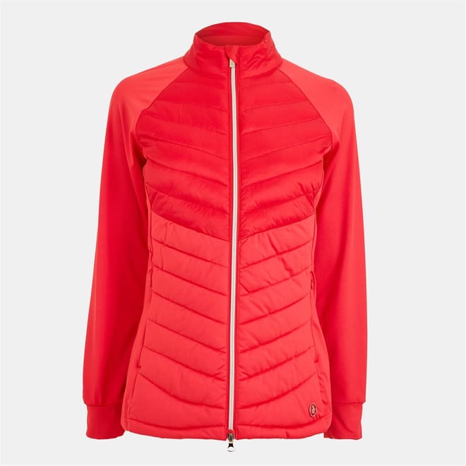 Solid Patterned Mock Neck Ribbed Cuff Running Jacket
