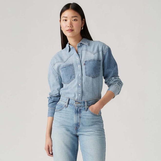 Teodora Lightweight Western Denim Shirt