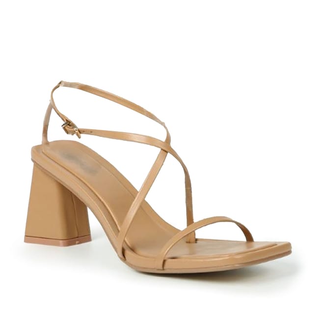 Strappy Block Heel Square Toe Sandals