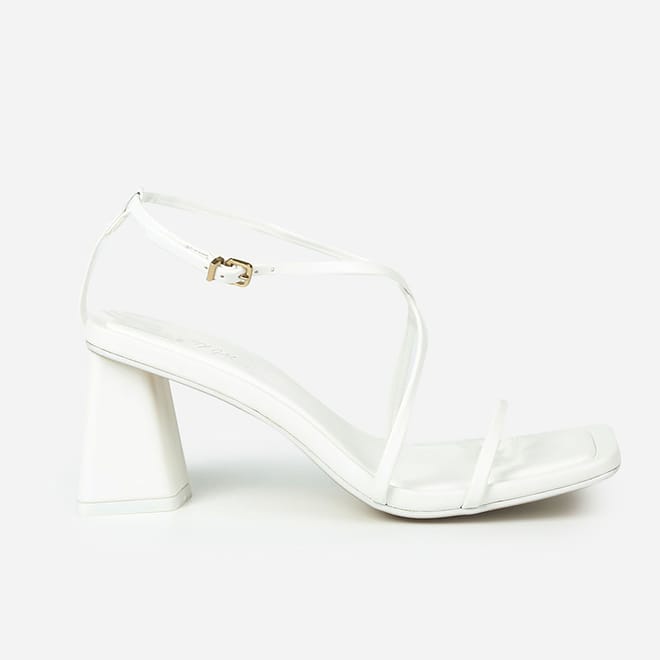 Strappy Block Heel Square Toe Sandals