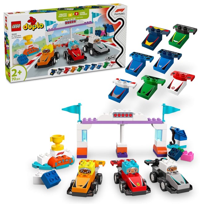 Duplo 10445 F1 Team Race Cars  And  Drivers Toy Set