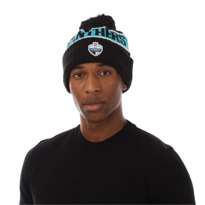 Embroidered Logo Ribbed Bobble Hat