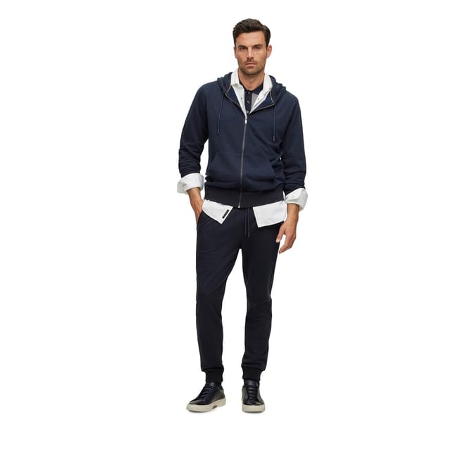 Stetson Hooded Ribbed Cuff Solid Patterned Sweat Jacket