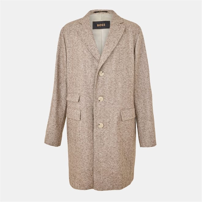 Herringbone Patterned Over Coat