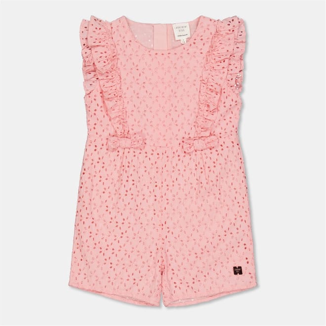Crew Neck Polka Dot Playsuit Romper