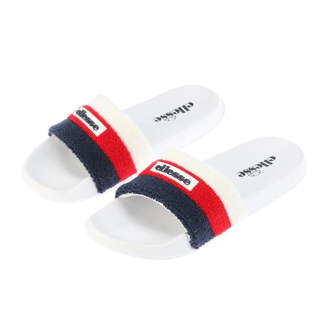 Triply Stripe Patterned Open Toe Slides