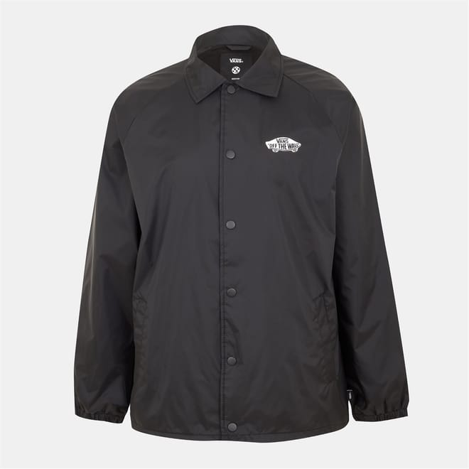 Coach Solid Patterned Snap Button Shirt Collared Jacket