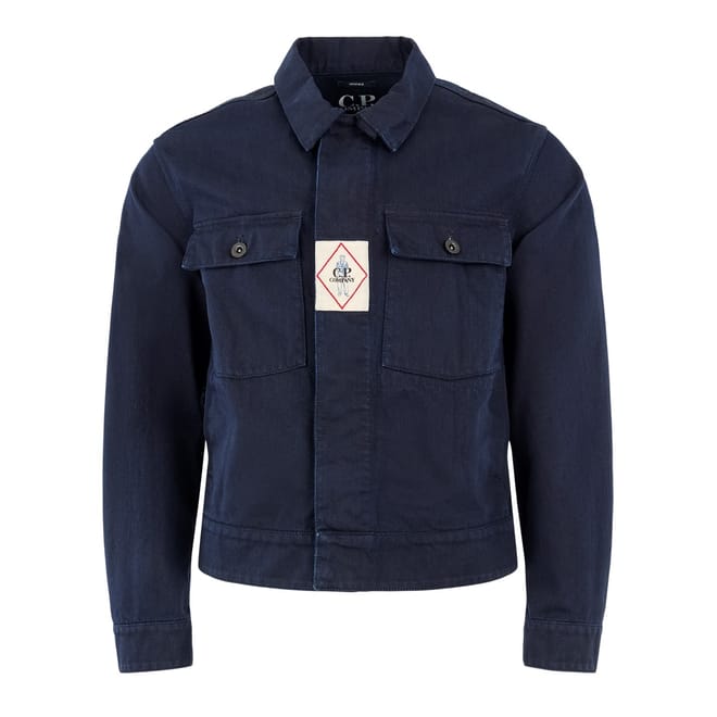 Solid Snap Button Shirt Collared Denim Jacket
