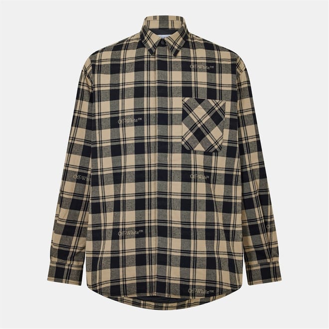 Plaid Patterned Overshirt with Chest Pocket