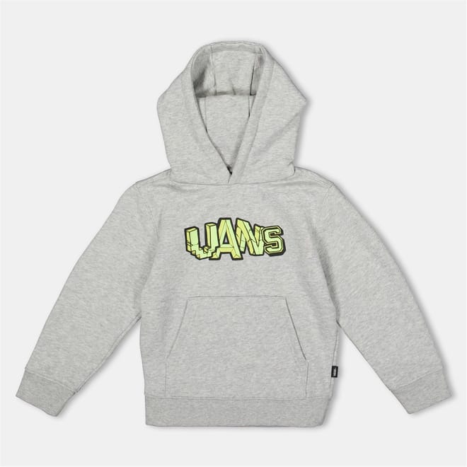 Stacked Lettering Kangaroo Pocket Kids Pullover