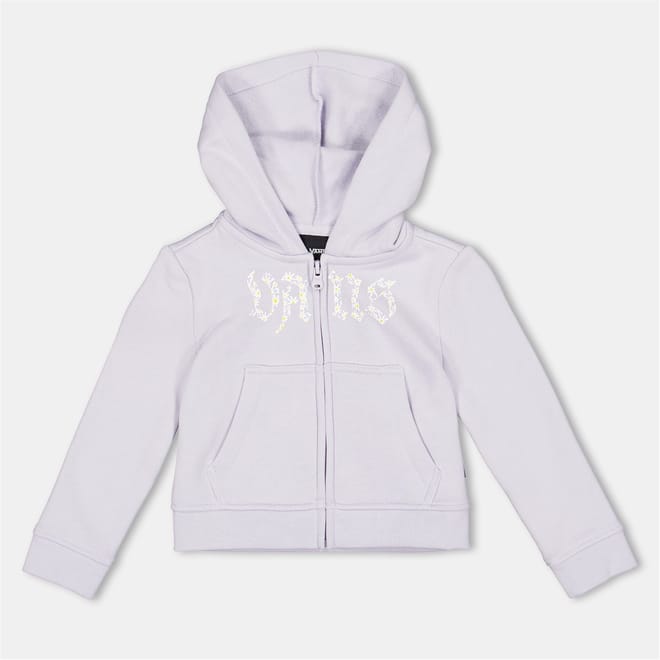Daisy Break Embroidered Zip Hoodie