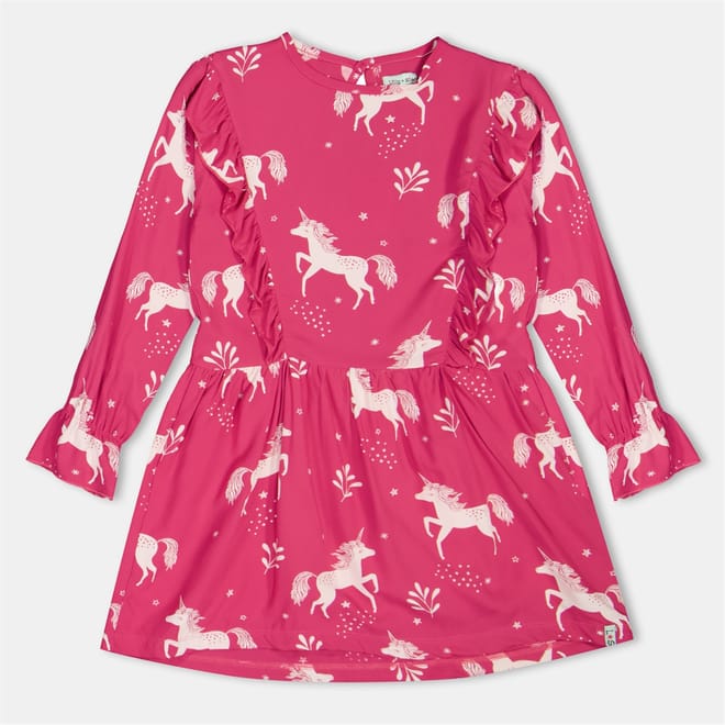 Unicorn Crew Neck Mini A-Line Dress