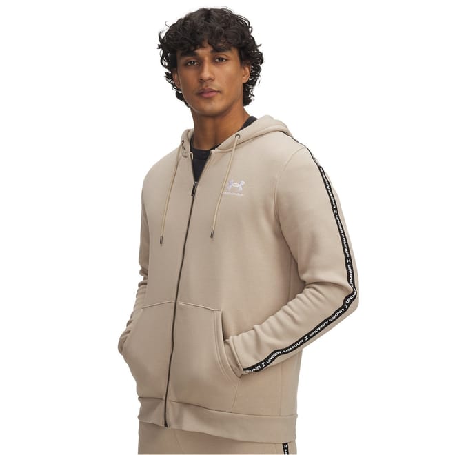 Mens Icon Fleece Taping Full Zip Hoodie