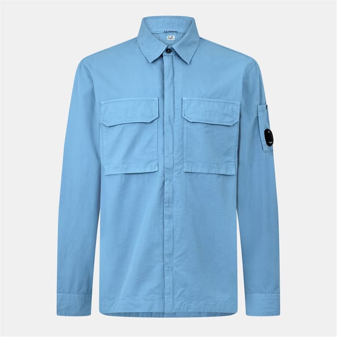 Solid Patterned Gabard Overshirt