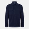 Solid Patterned Shirt Collared Overshirt