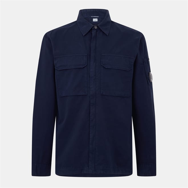Solid Patterned Shirt Collared Overshirt