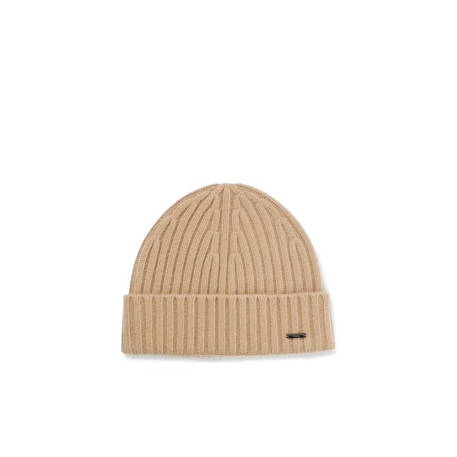 Lino Logo Turn Up Brim Ribbed Beanie