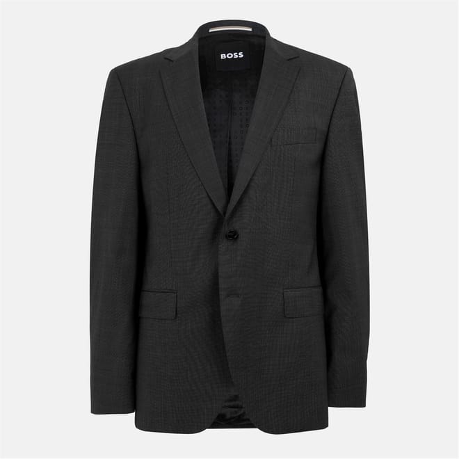 Jeckson Solid Patterned Notch Collared Suit Jacket