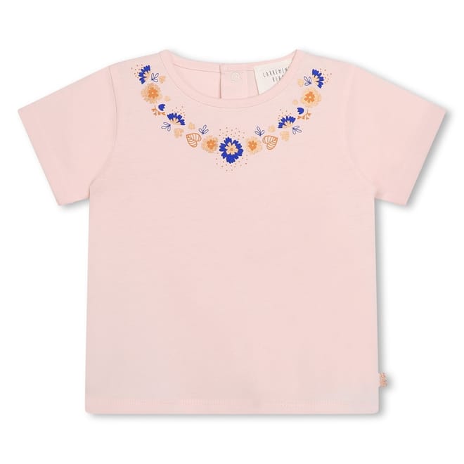 Floral Embroidered Regular Fit Short Sleeve T-Shirt