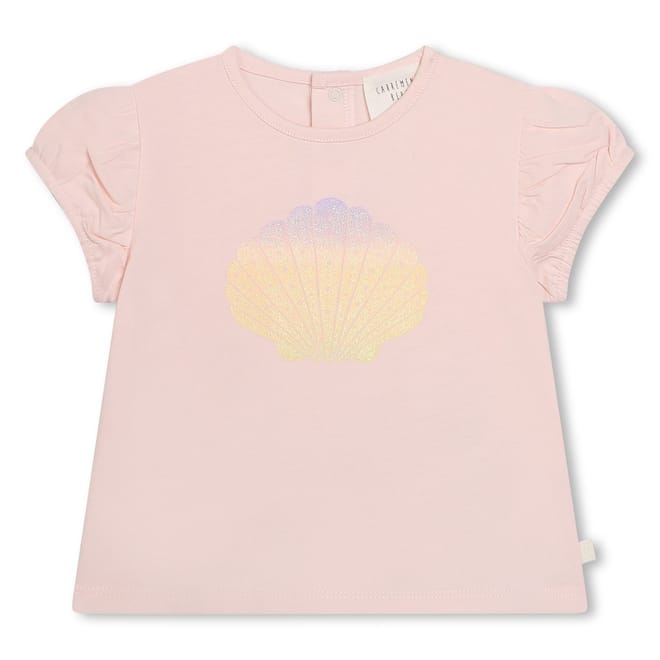 Regular Fit Puff Sleeve Crew Neck T-Shirt