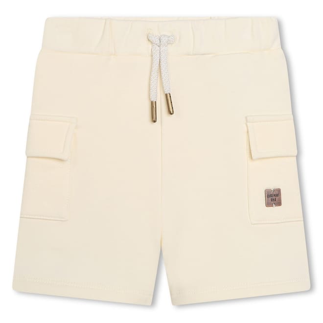 Solid Bermuda Shorts with Clean Hem