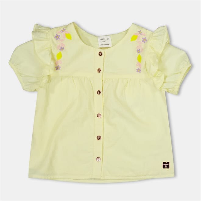 Regular Fit Ruffle Sleeve Blouse