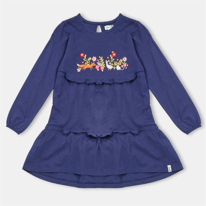 Crew Neck Knee Length Jersey Dress