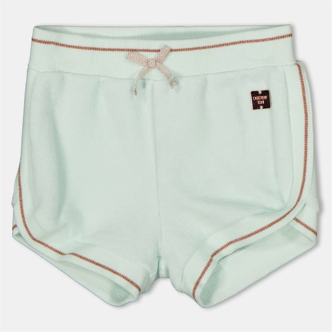 Solid Bermuda Shorts with Curved Hem