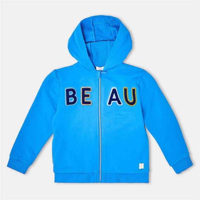 Regular Fit Lettering Zip Sweatshirt