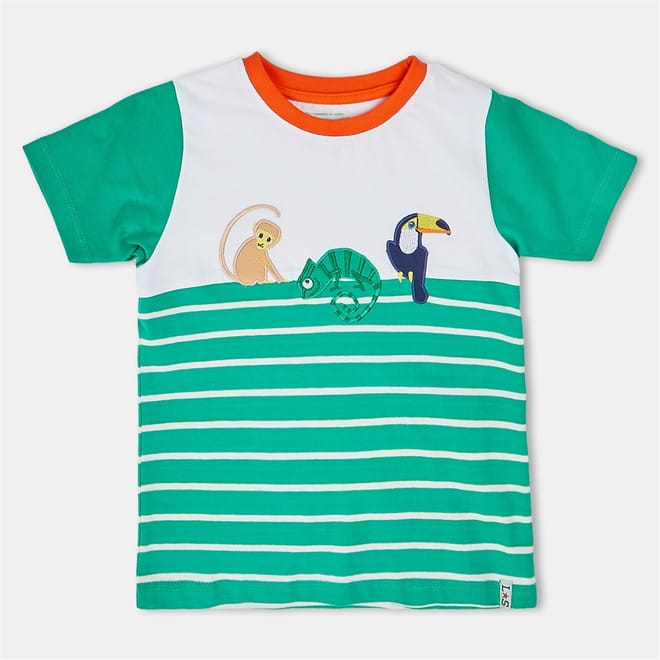 And  Sid Green Animal Kingdom Applique T-Shirt