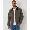 Solid Patterned Parka Jacket with Chest Pocket