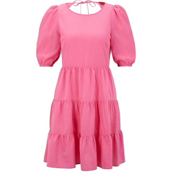 Komiri Scoop Neck Midi Tiered Dress