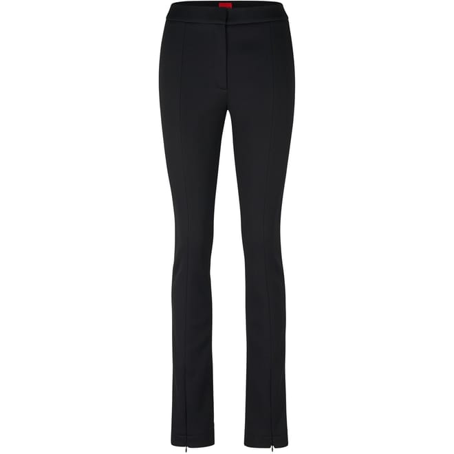 Hatisu Solid Patterned Slim Cut Trousers