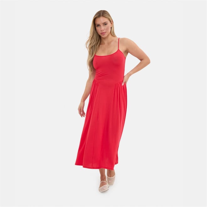 Jersey Tie Back Midi Dress