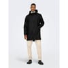 Solid Patterned Hooded Snap Button Rain Coat
