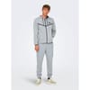 Heathered Hooded Ribbed Cuff Sweat Jacket