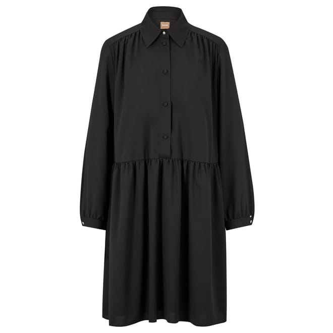 Dabesa Collared Neck Knee Length Dress