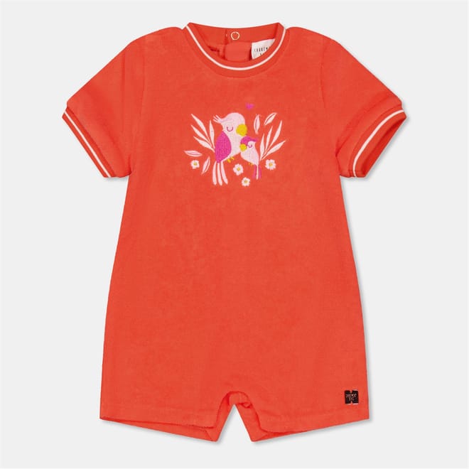 Crew Neck Robin Short Sleeve Playsuit