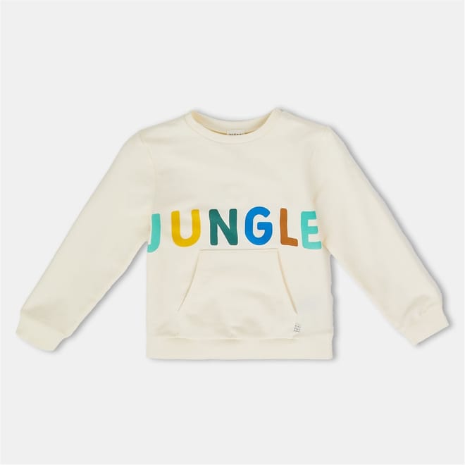 Regular Fit Lettering Crew Neck Sweatshirt