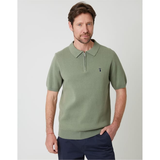 Zip Neck Regular Fit Polo Shirt