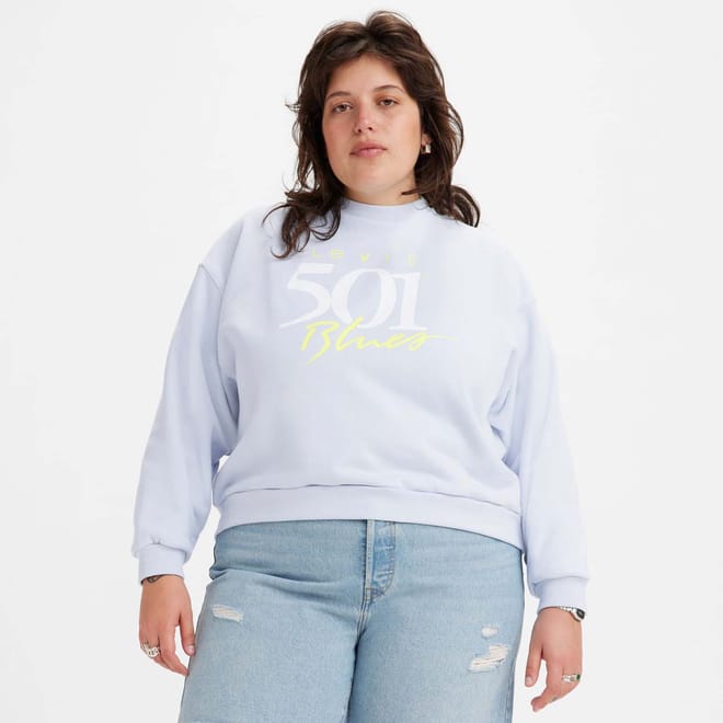 Womens Plus Graphic Vintage Crew Sweatshirt