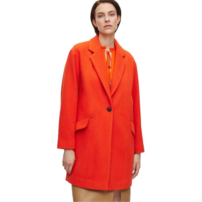 Solid Patterned Over Coat with Lapel Collar