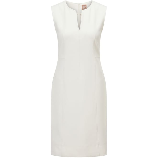 Duwa Notched Neck Knee Length Dress