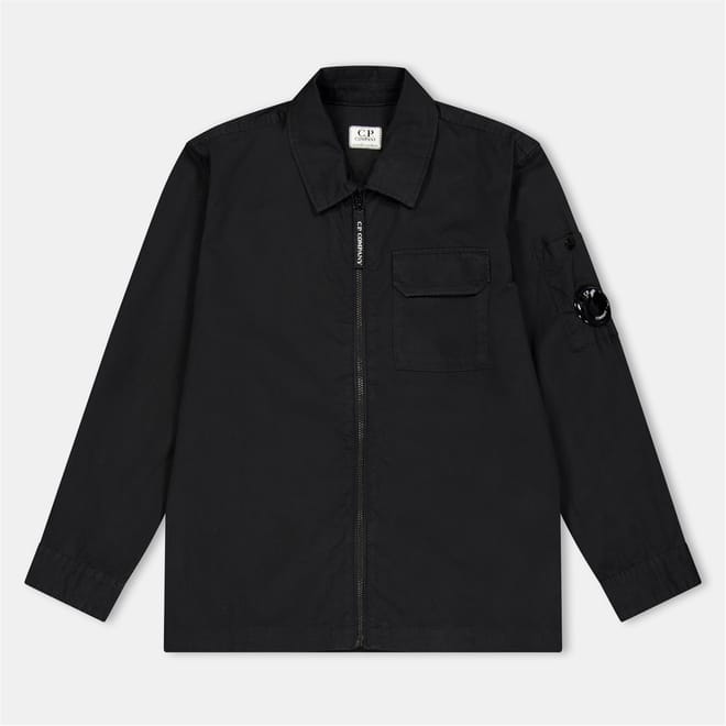 Solid Snap Button Flap Single Pocket Overshirt