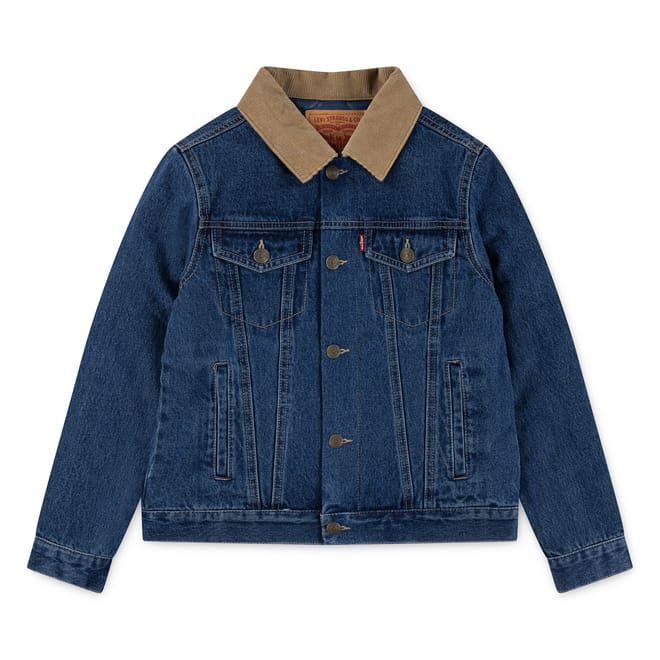 Solid Patterned Denim Jacket with Chest Pocket