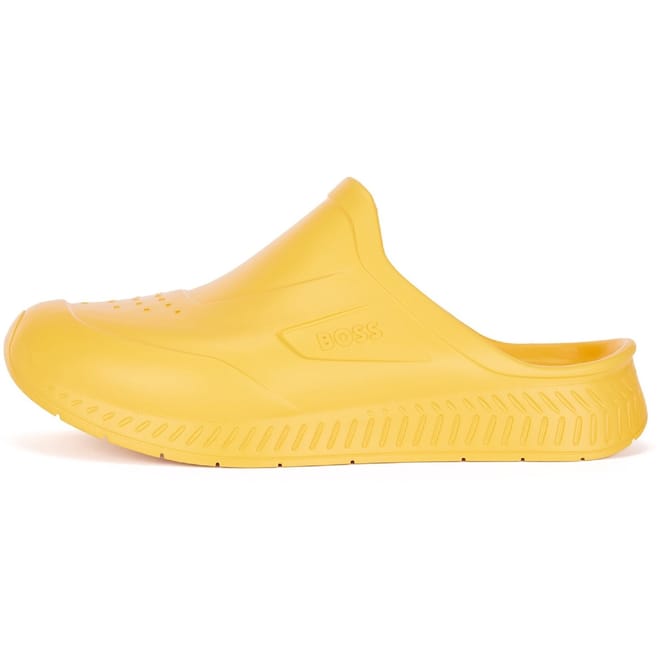 R Rubber Closed Toe Slide Sandals