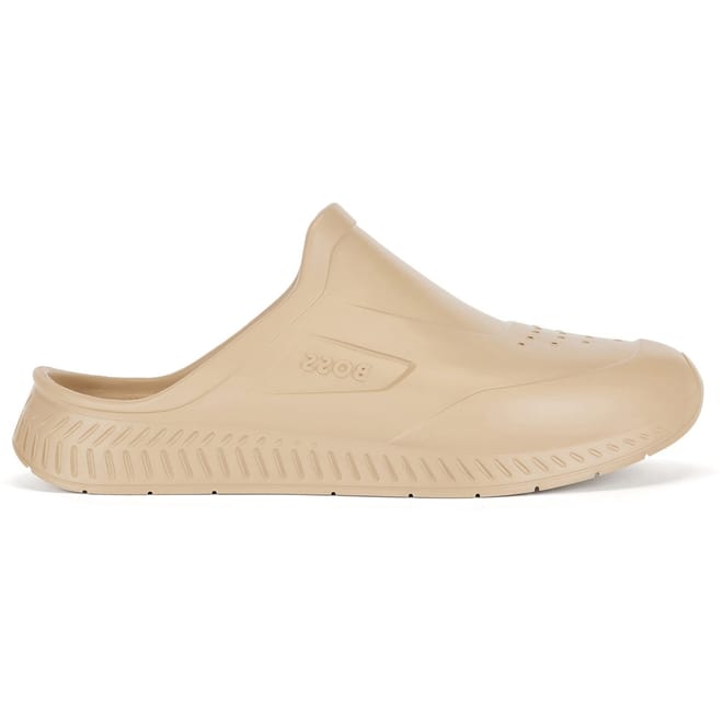 R Rubber Closed Toe Slide Sandals