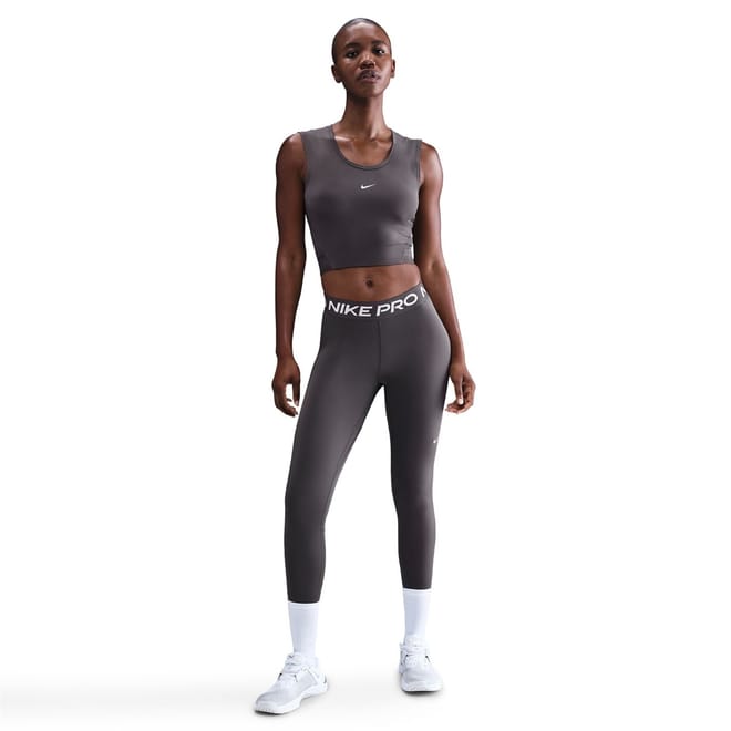 Womens Pro Mid Rise Mesh Panelled Leggings