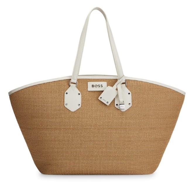 Ivy Ribbed Tote with Logo